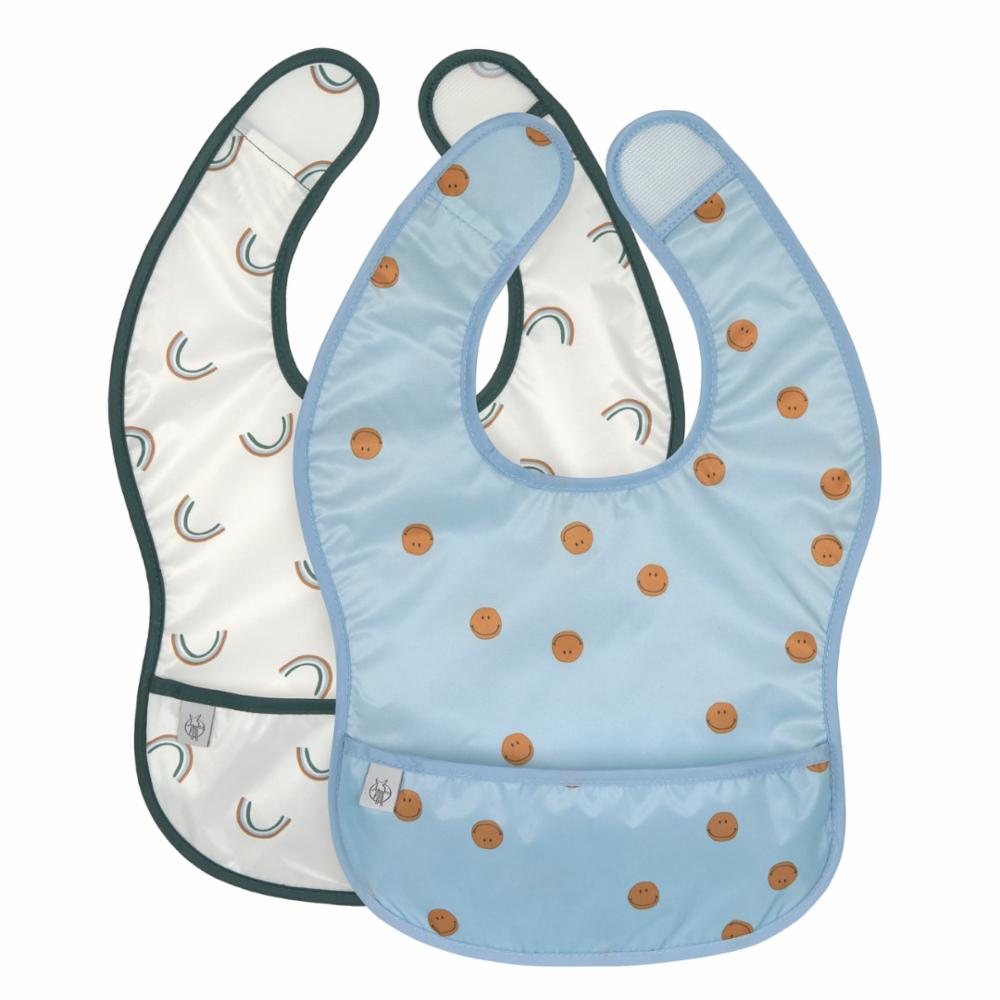 Lässig Lightweight Bibs 2 pcs - Happy Sky Blue