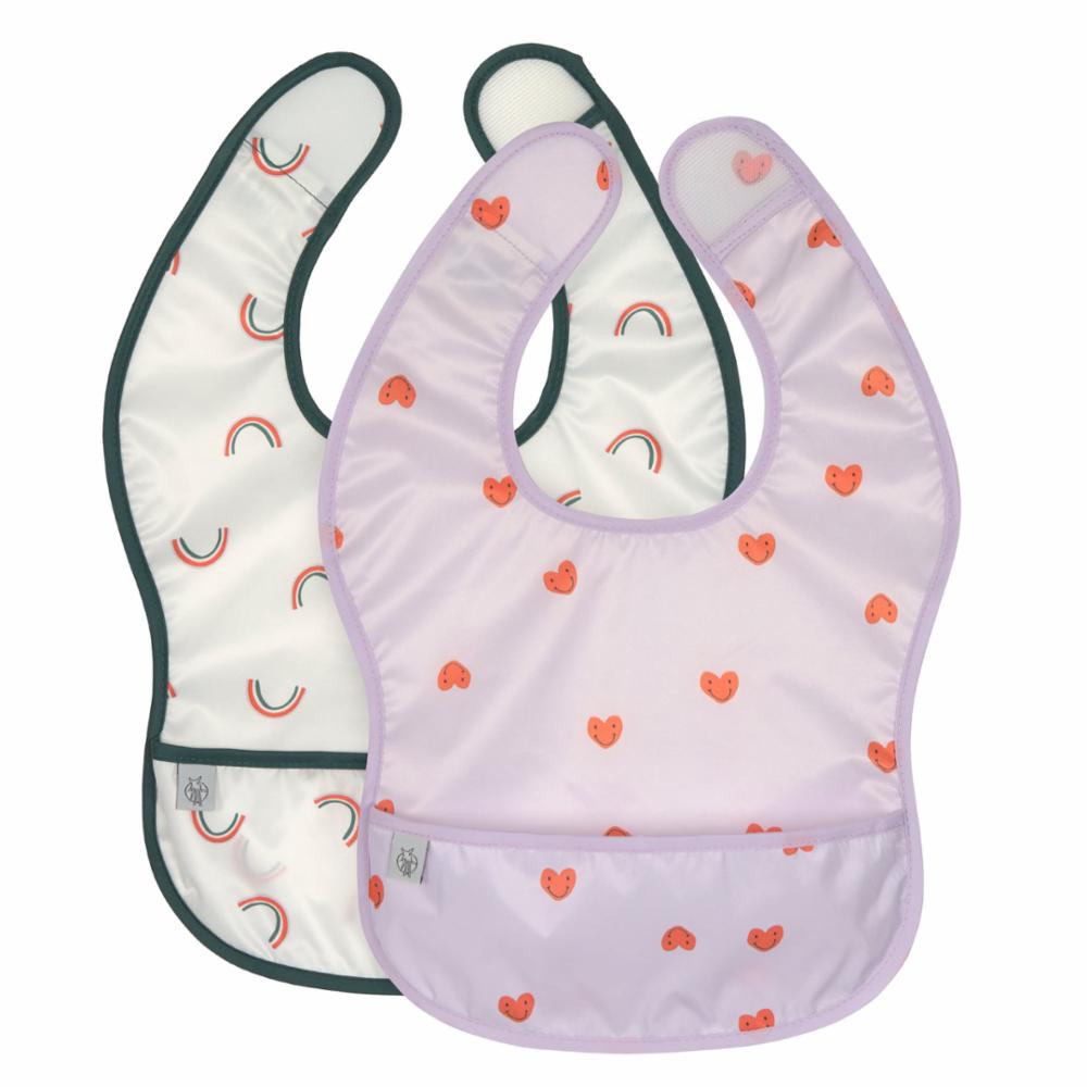Lässig Lightweight Bibs 2 pcs - Happy Lavender