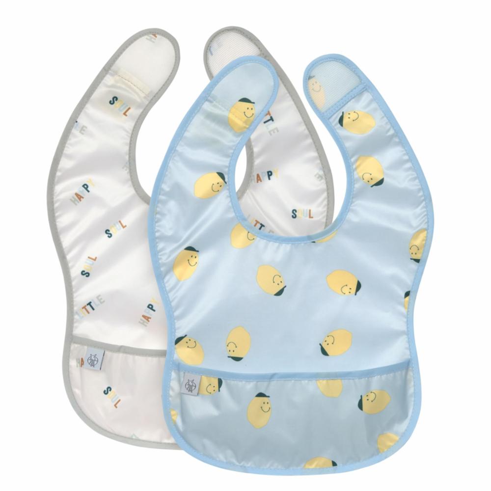 Lässig Lightweight Bib 2 pcs - Happy Fruits Lemon