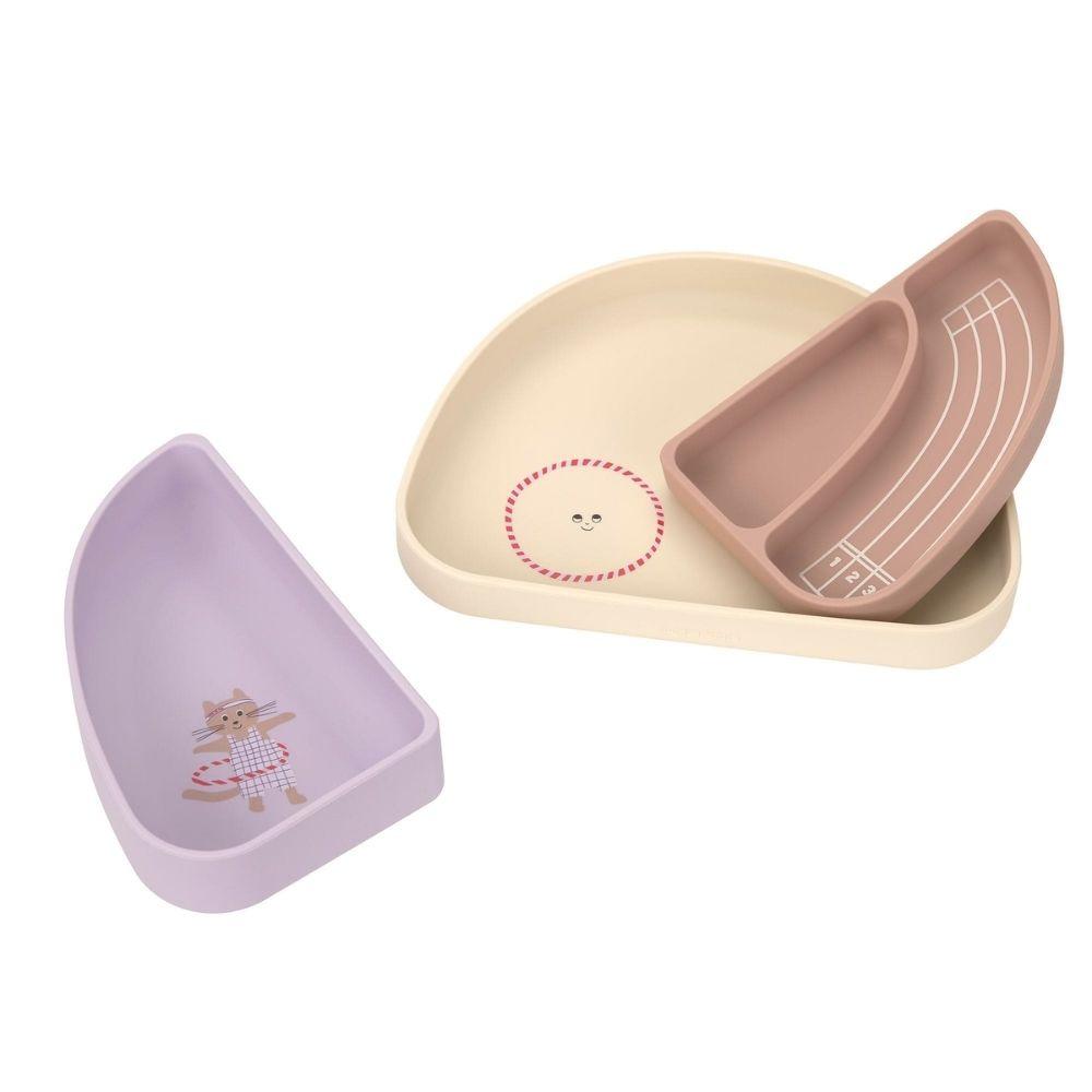 Lässig Silikoni Lautassetti 3kpl - Tiny Cat