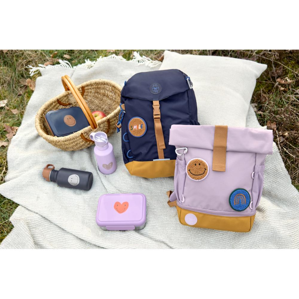 Lässig Teräs Lounasboxi - Happy Heart lila