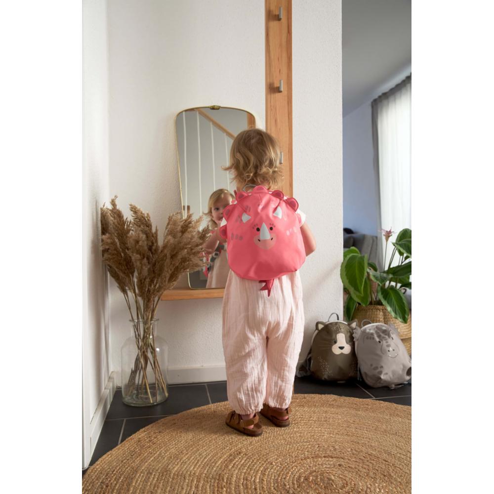 Lässig Lastenreppu Tiny Backpack - Dino Rose
