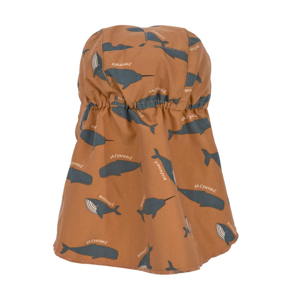 Lässig UV-hattu lipalla - Whale caramel, 3-6 kk, koko 43/45