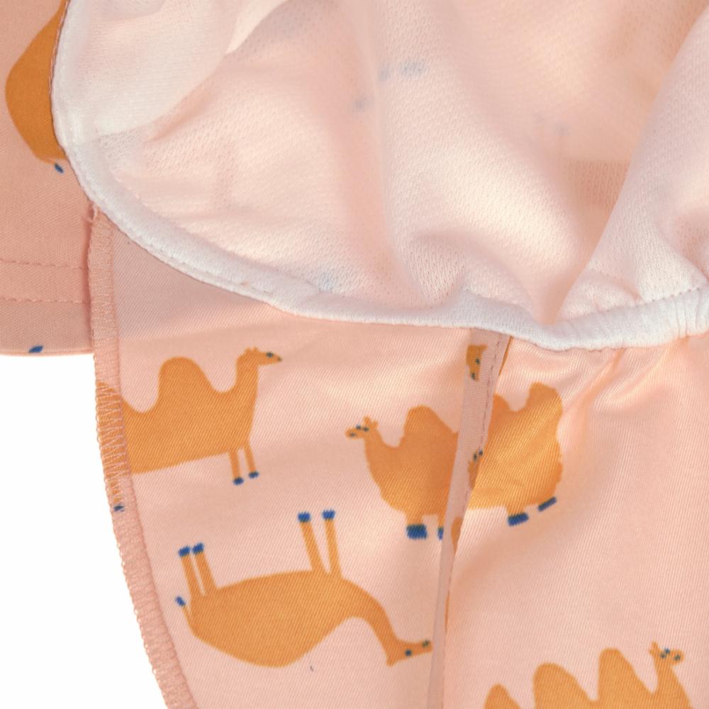 Lässig UV-hattu lipalla - Camel pink, 7-18 kk