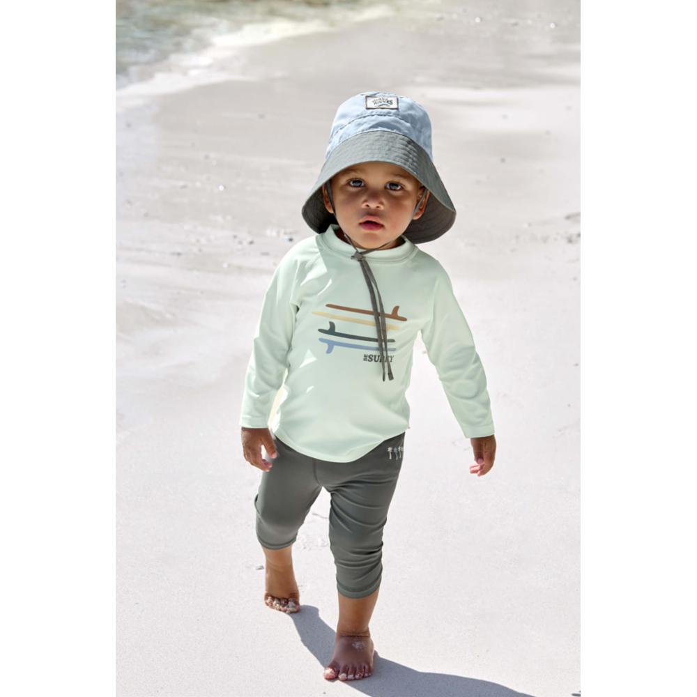 Lässig UV-hattu - Sky blue-olive - 0-6 kk