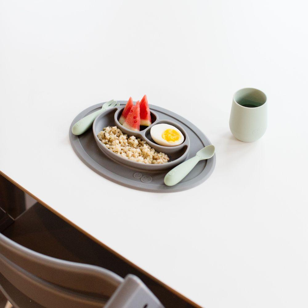 ezpz Mini Mat -lastenkulho + ruokailualusta - Gray