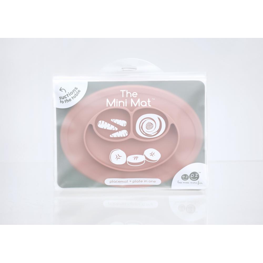 ezpz Mini Mat -lastenkulho + ruokailualusta - Blush