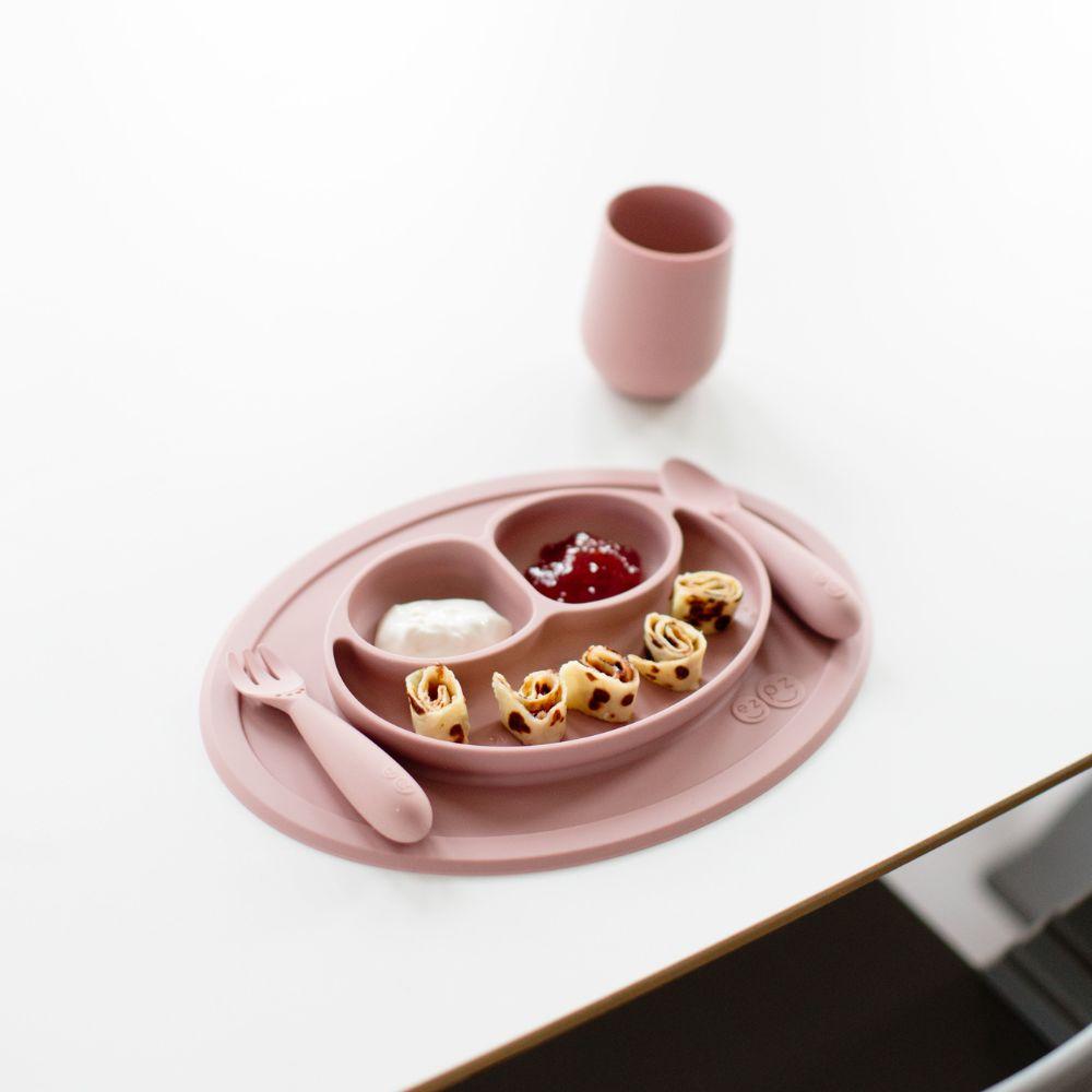 ezpz Mini Mat -lastenkulho + ruokailualusta - Blush