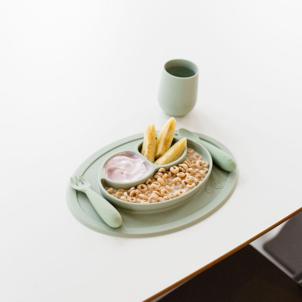 ezpz Mini Mat -lastenkulho + ruokailualusta - Sage
