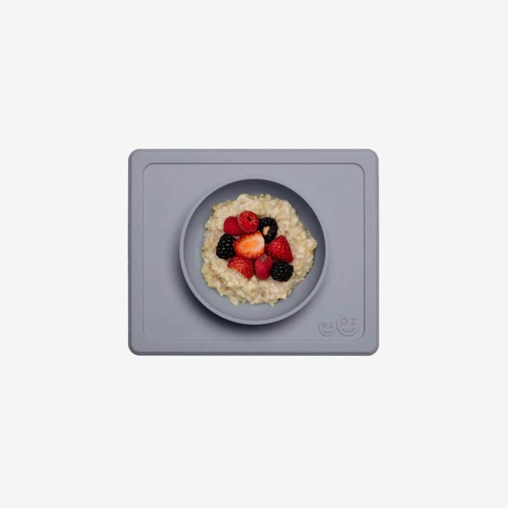 ezpz Mini Bowl lasten ruokakulho + ruokailualusta - Gray