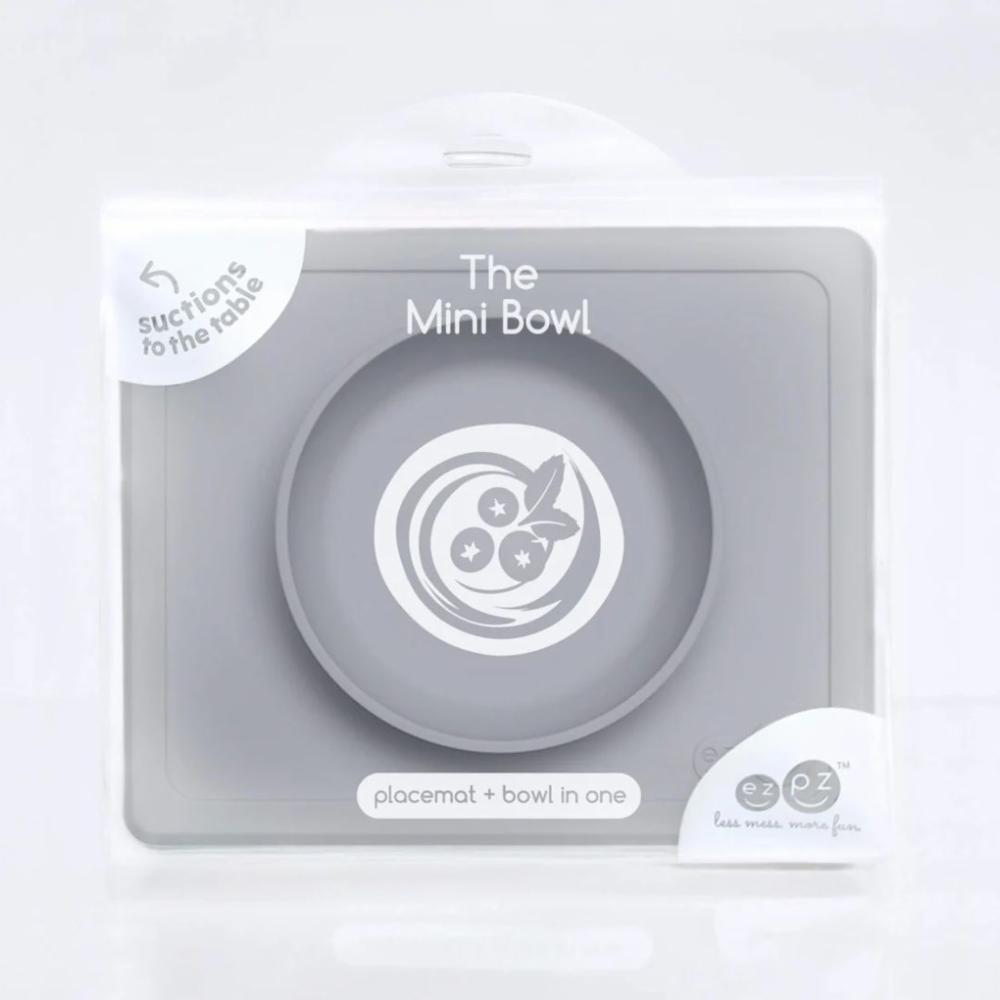 ezpz Mini Bowl lasten ruokakulho + ruokailualusta - Gray