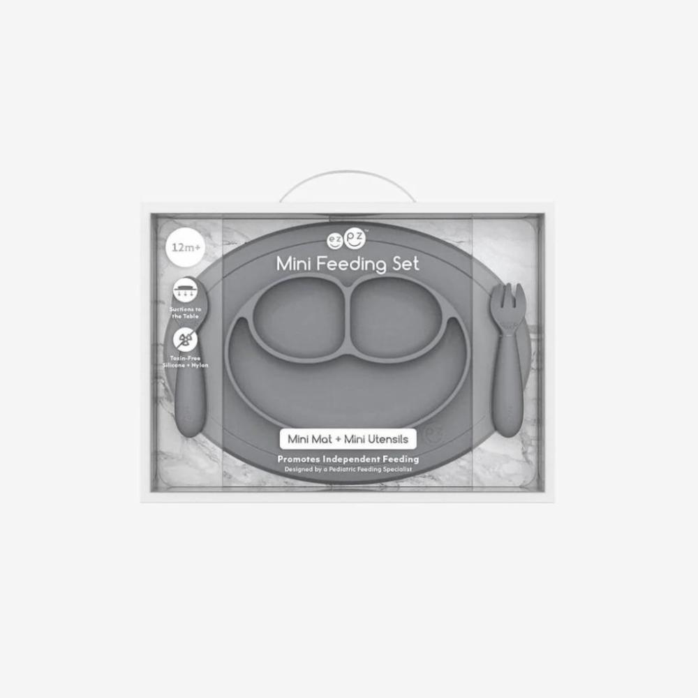 ezpz Mini Feeding Set - Gray