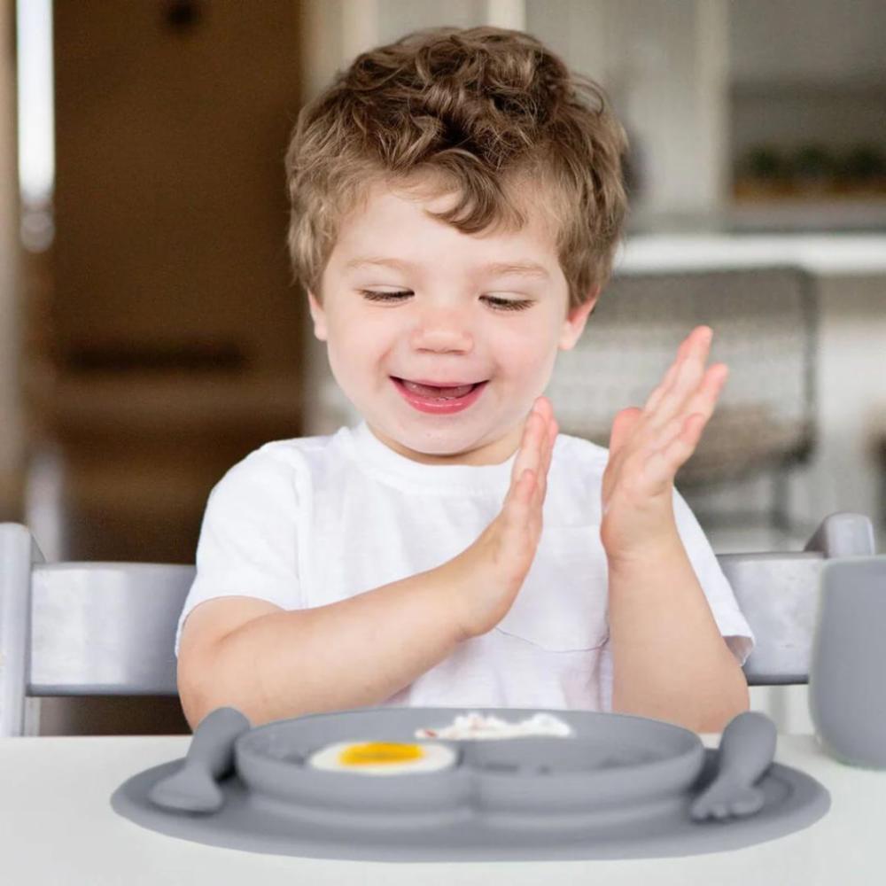 ezpz Mini Feeding Set - Gray
