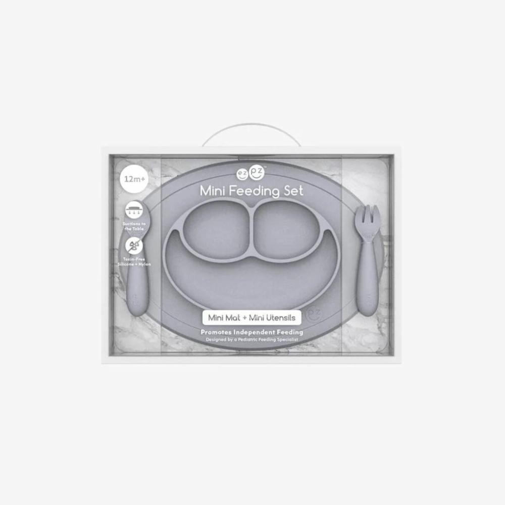 ezpz Mini Feeding Set - Pewter
