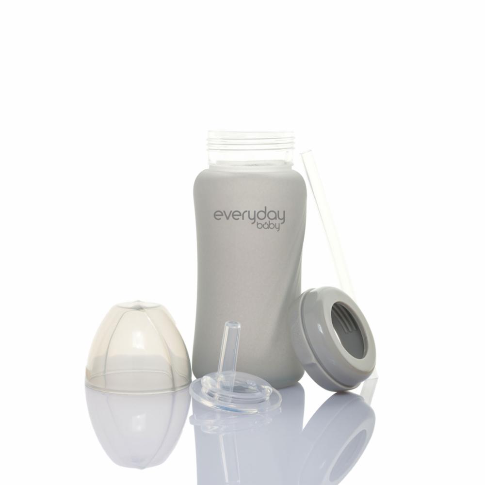 Everyday Baby Lasinen Pillipullo 240 ml - Quiet Gray