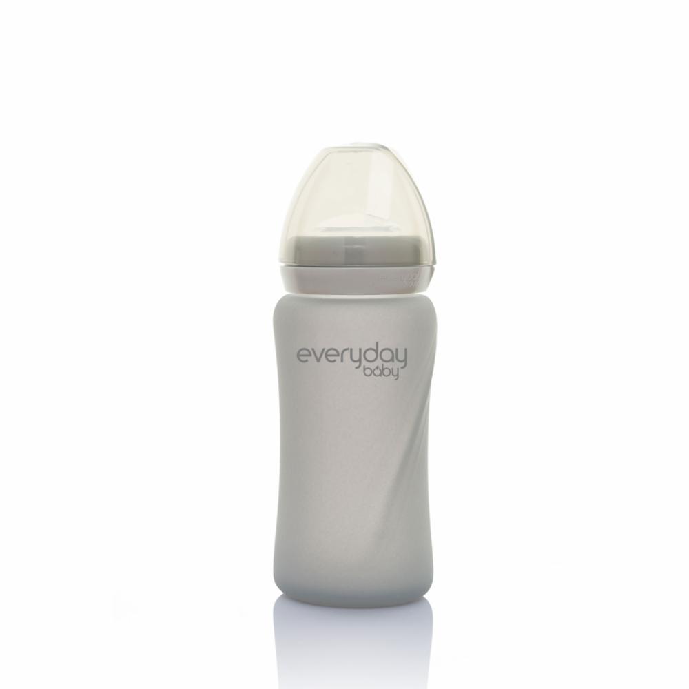 Everyday Baby Lasinen Pillipullo 240 ml - Quiet Gray