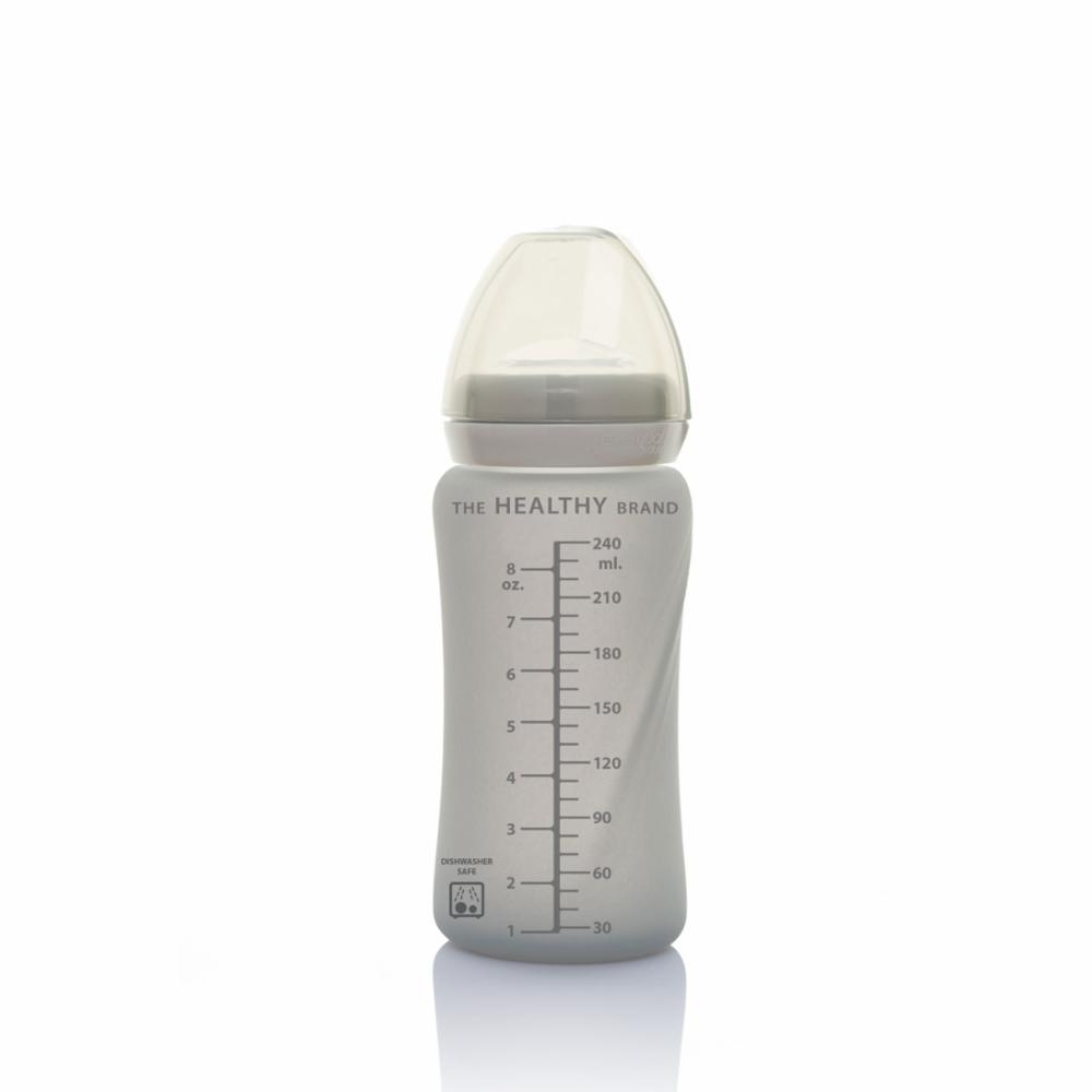 Everyday Baby Lasinen Pillipullo 240 ml - Quiet Gray