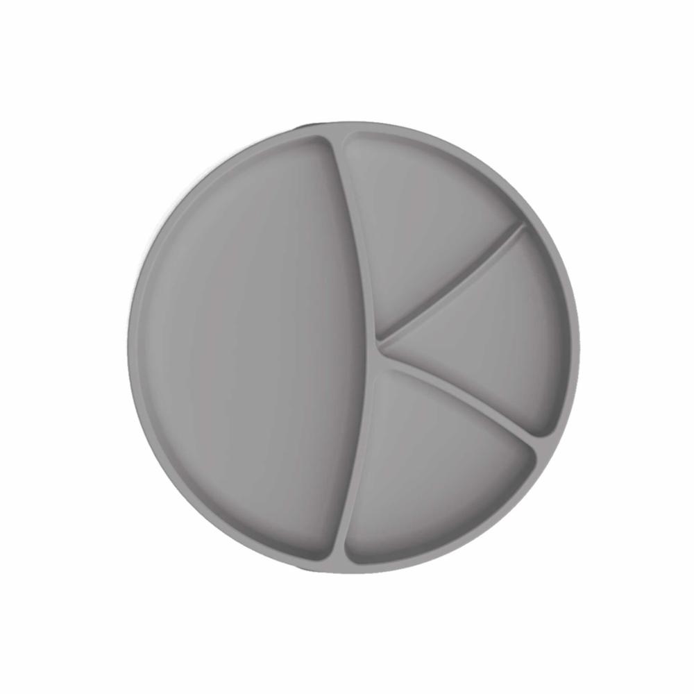 Everyday Baby Silikonilautanen imukupilla - Quiet Gray