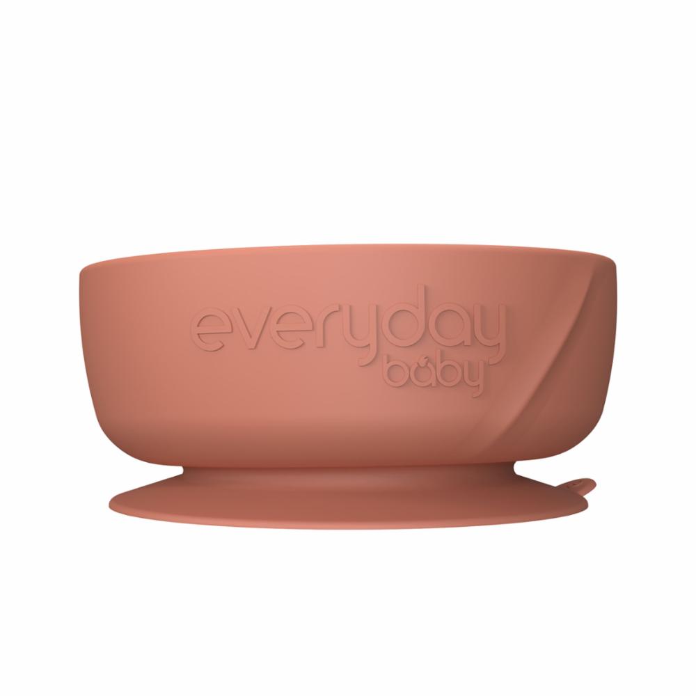 Everyday Baby Silikonikulho imukupilla - Nature Red