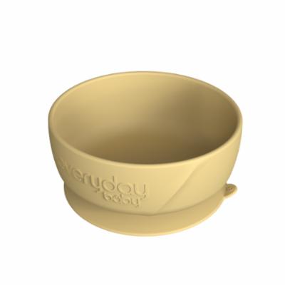 Everyday Baby Silikonikulho imukupilla - Soft Yellow