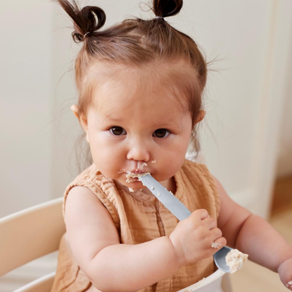 Everyday Baby Silicone Spoon 2-pack - Quiet Gray