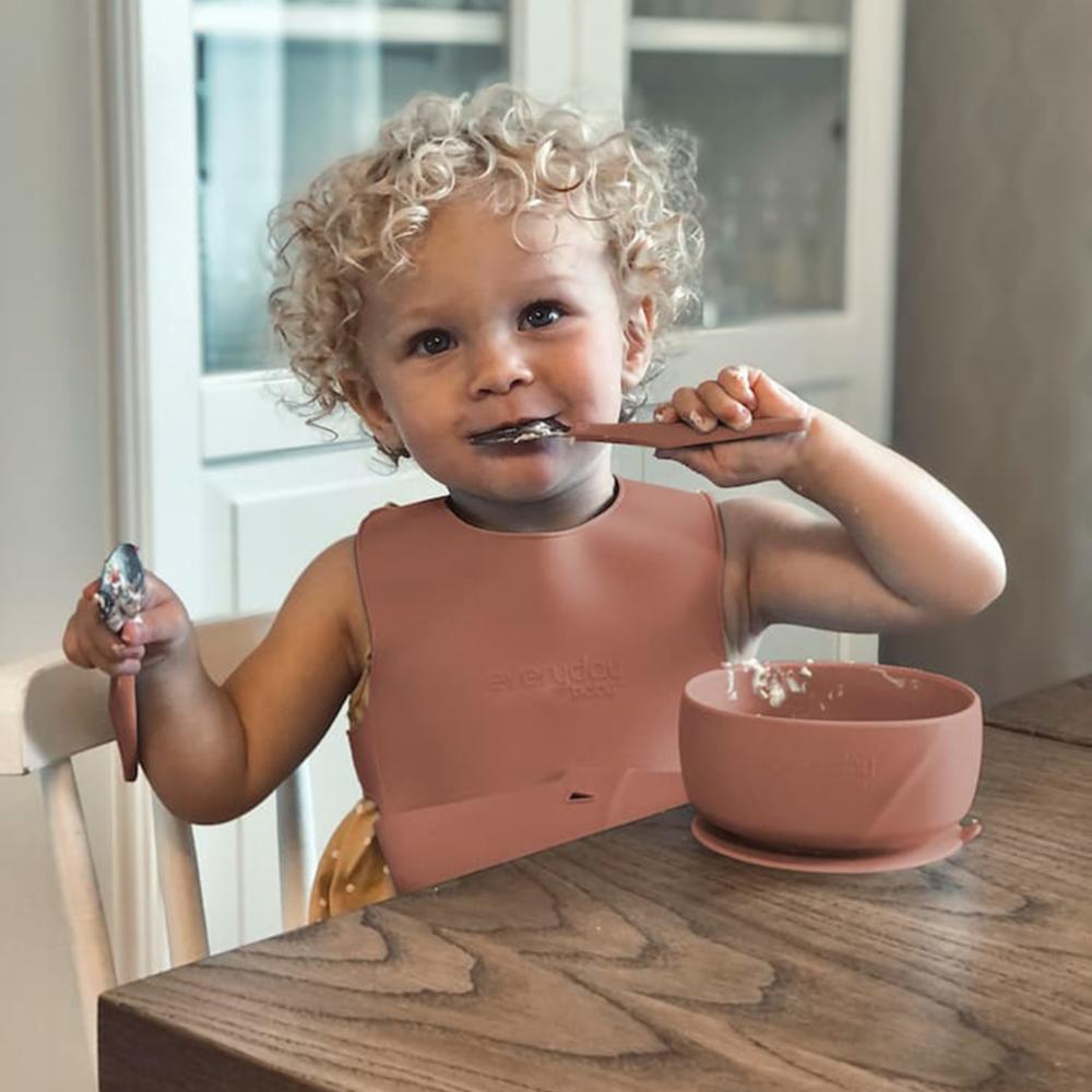 Everyday Baby Silicone Bib - Nature Red