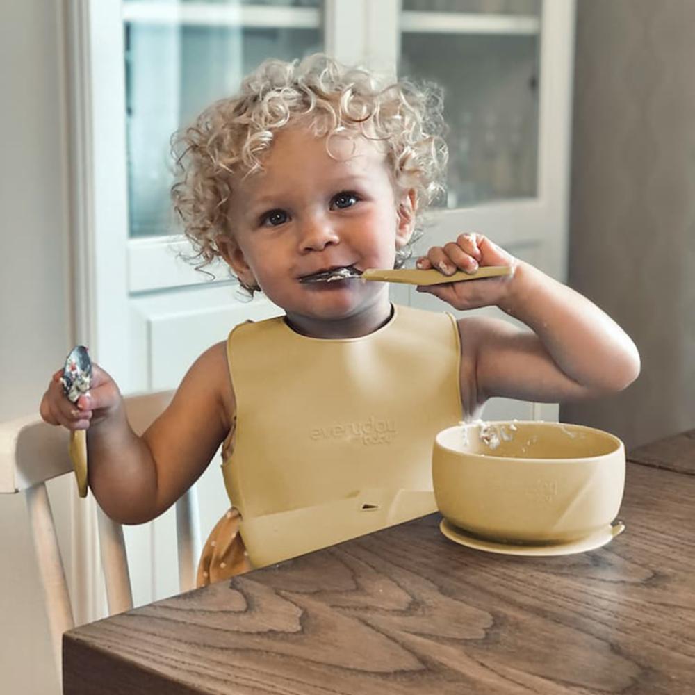 Everyday Baby Silicone Bib - Soft Yellow