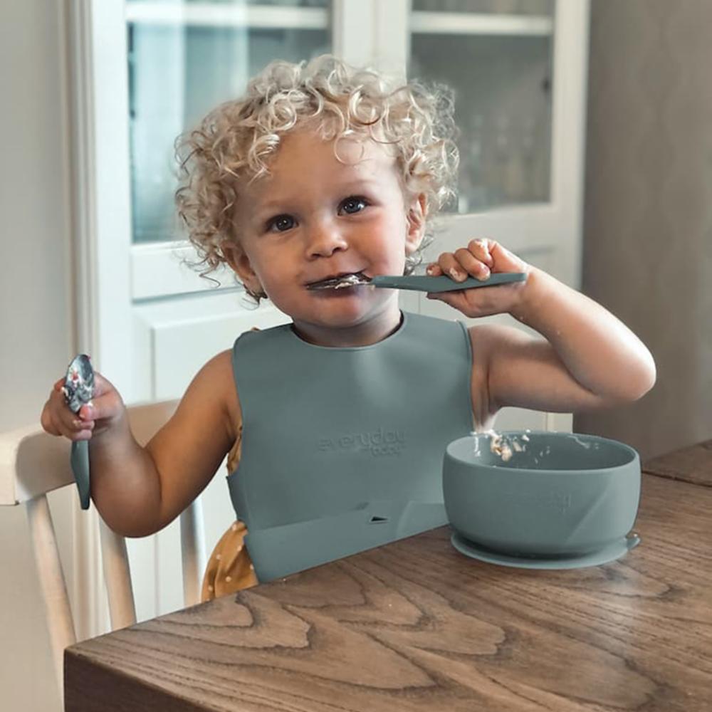 Everyday Baby Silicone Bib - Harmony Green