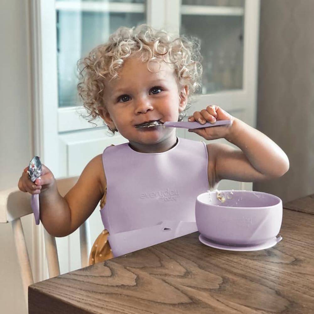 Everyday Baby Silicone Bib - Light Lavender