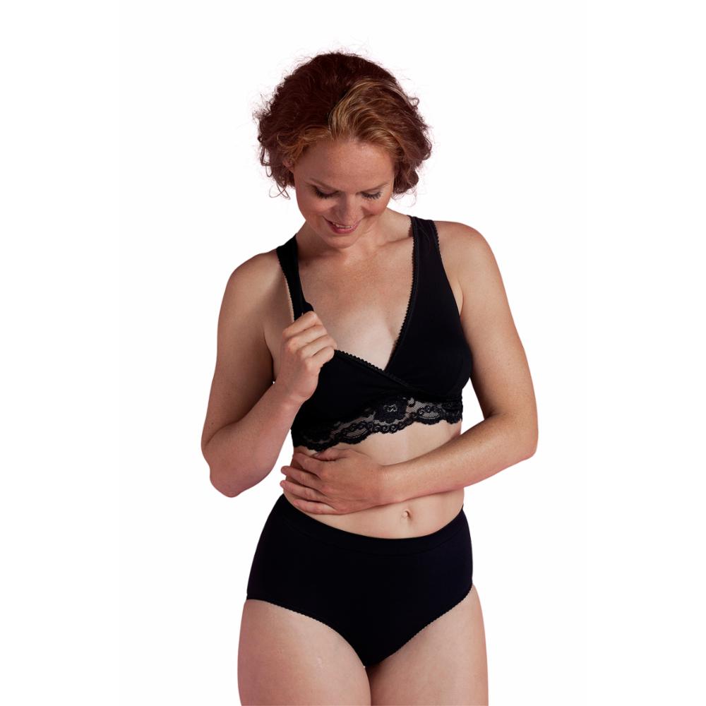 Carriwell Organic Crossover Imetysliivi - Musta - XL
