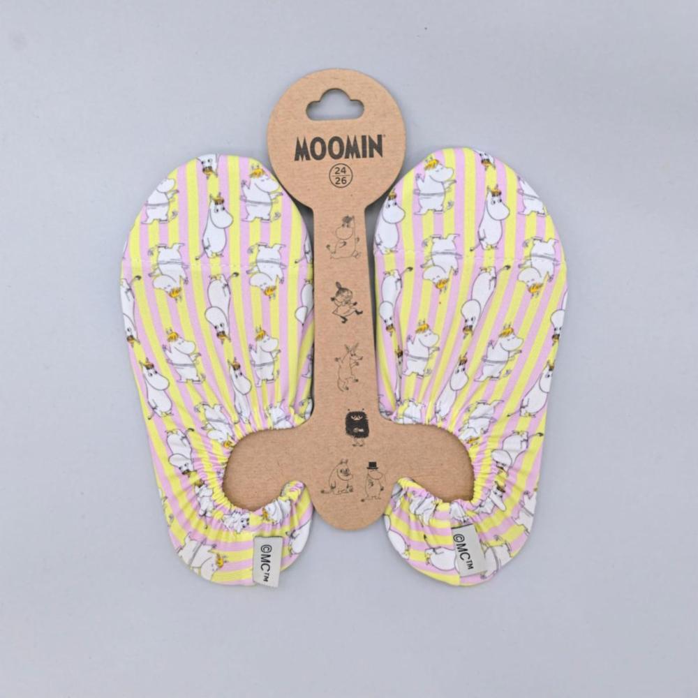 Muumi Lasten Tossut - Keltaraita - Koko 18-20