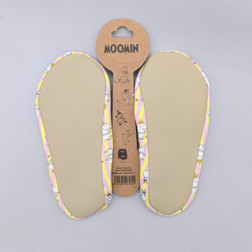 Muumi Lasten Tossut - Keltaraita - Koko 27-29