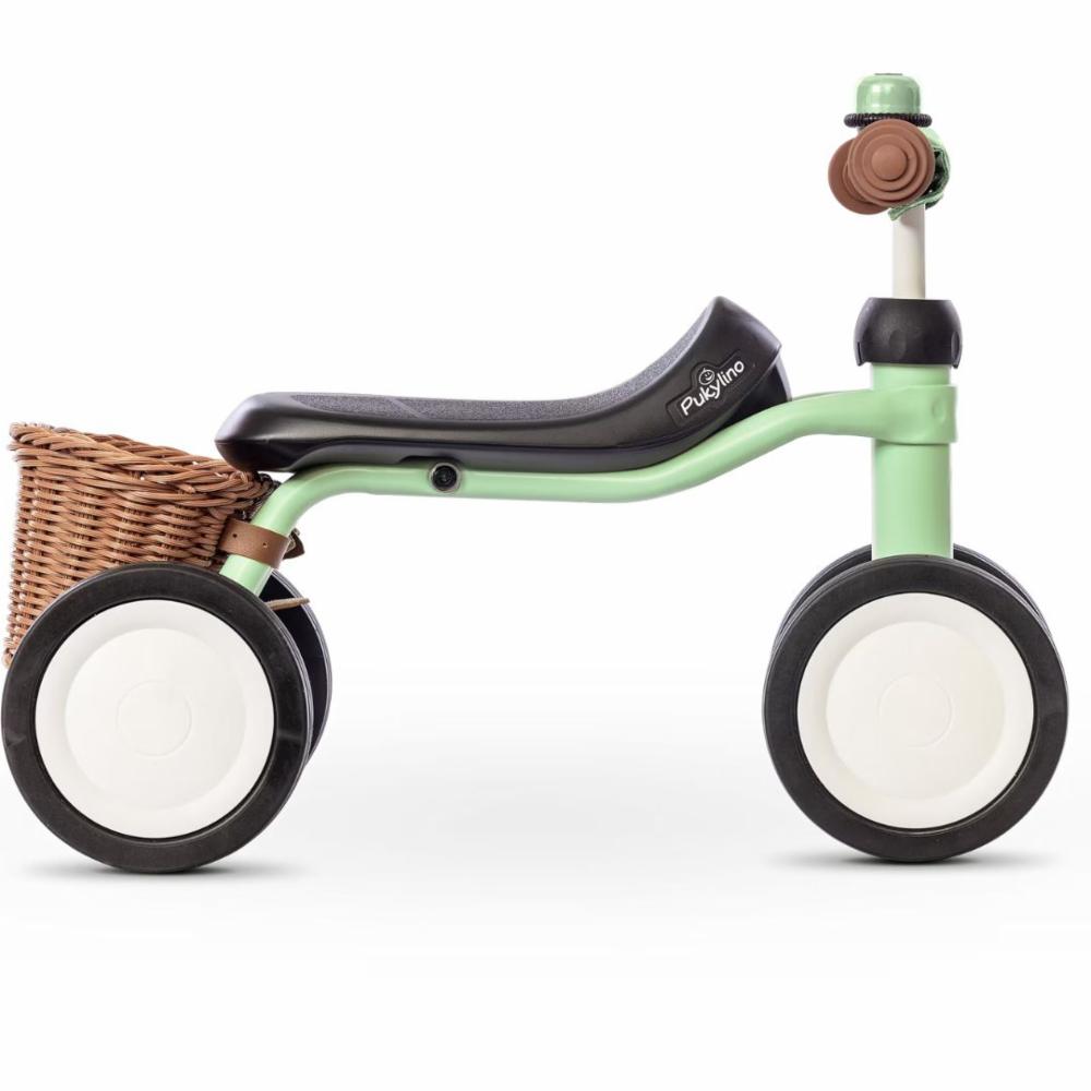 PUKY Lasten Potkupyörä Pukylino - green+ kori - 1v.