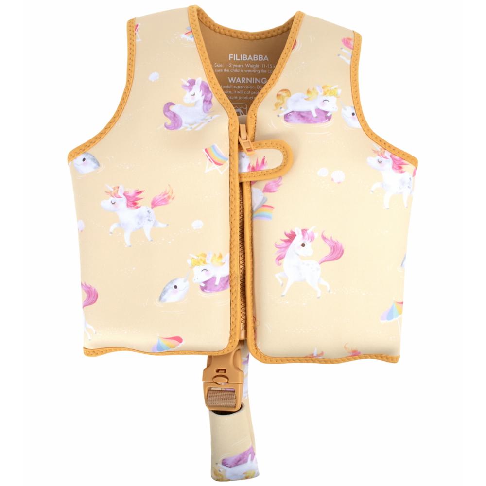 Filibabba Lasten Uimaliivi 3-4v. - Unicorn Shores yellow