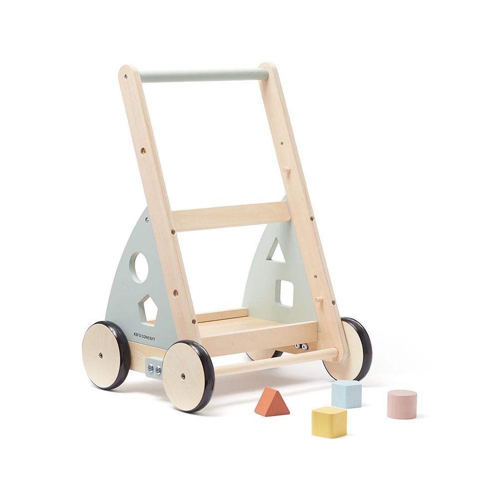 Kids Concept Puinen Työntökärry & Aktiviteettipaneeli