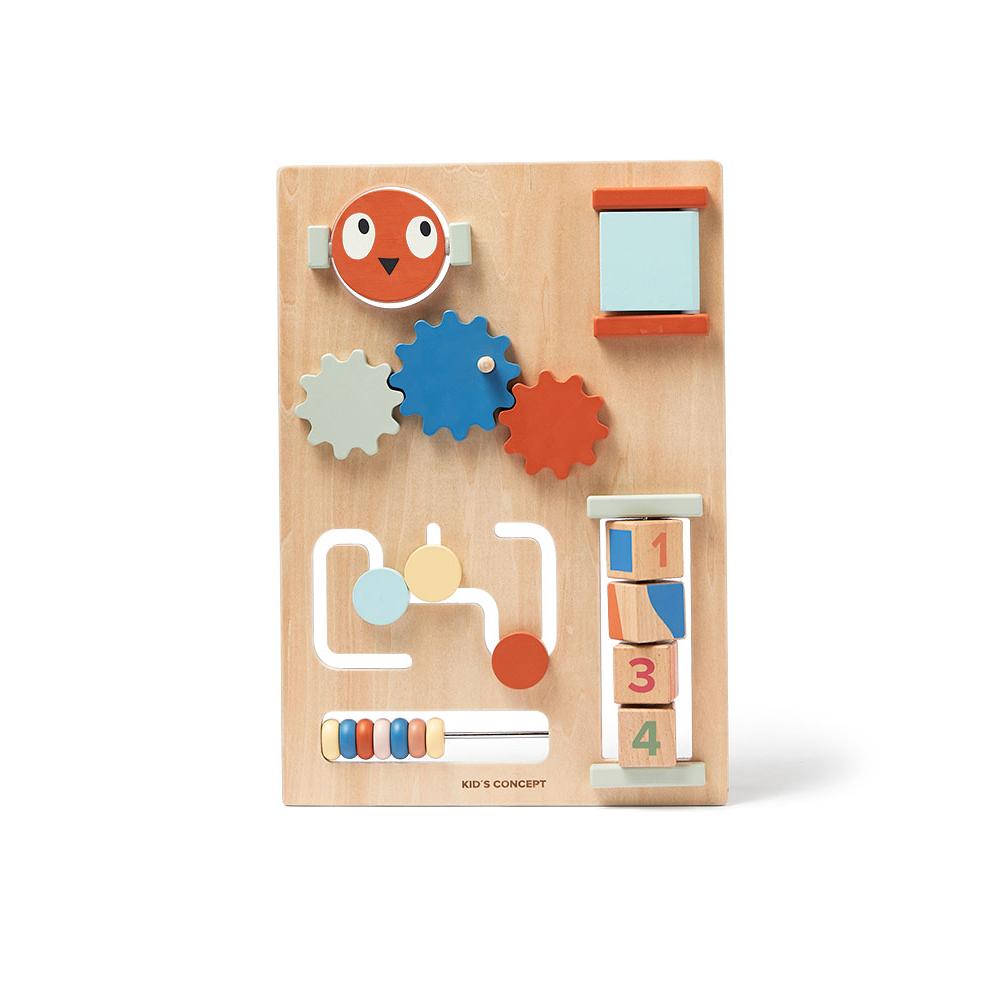 Kids Concept Puinen Työntökärry & Aktiviteettipaneeli