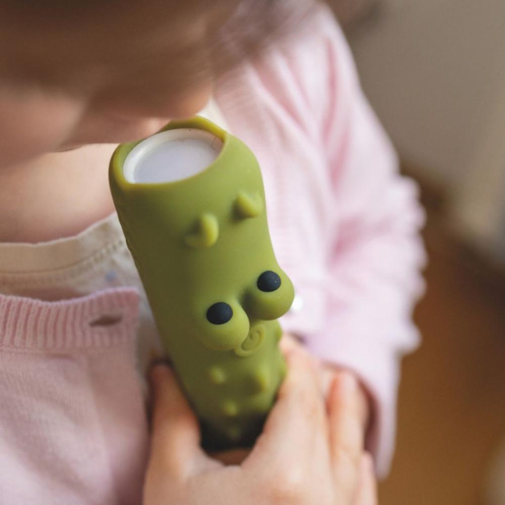 Rabbit&Friends Silikoninen Lasten Taskulamppu - Krokotiili