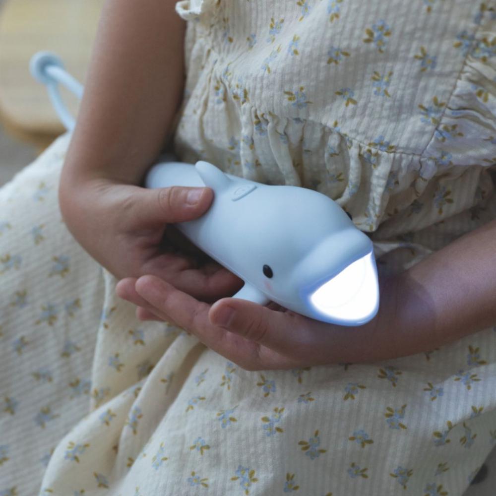 Rabbit&Friends Silikoninen Lasten Taskulamppu - Delfiini