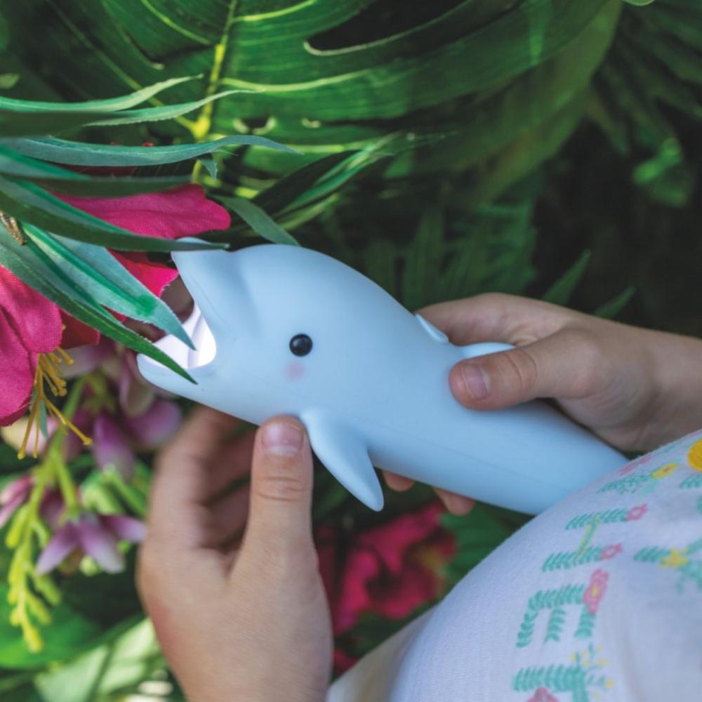 Rabbit&Friends Silikoninen Lasten Taskulamppu - Delfiini