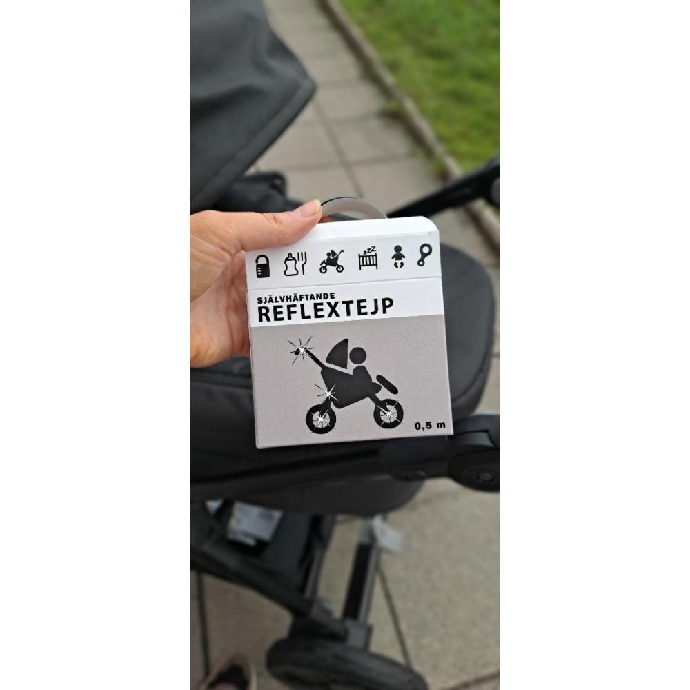 AddBaby Heijastinteippi musta 0,5m