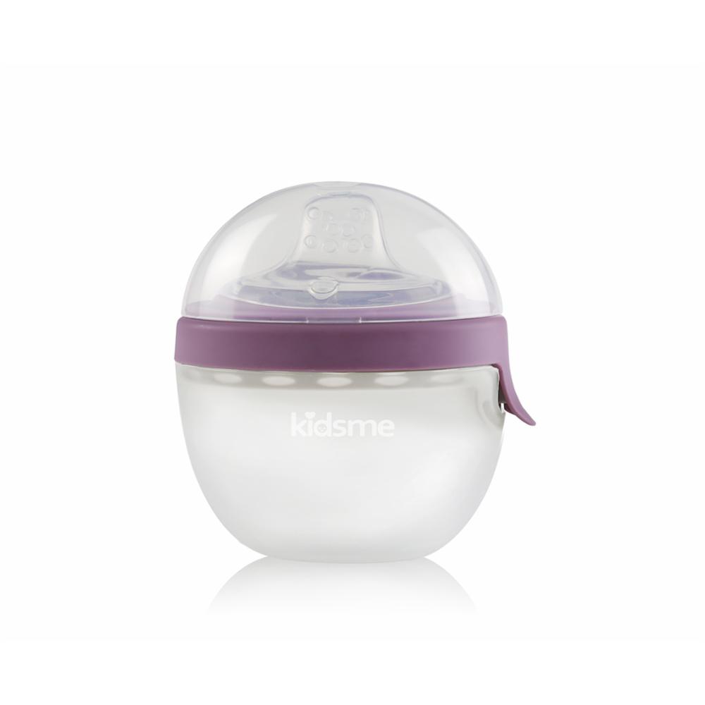 Kidsme 2-in-1 Tuttipullo Silicone Oval 150ml - Luumu
