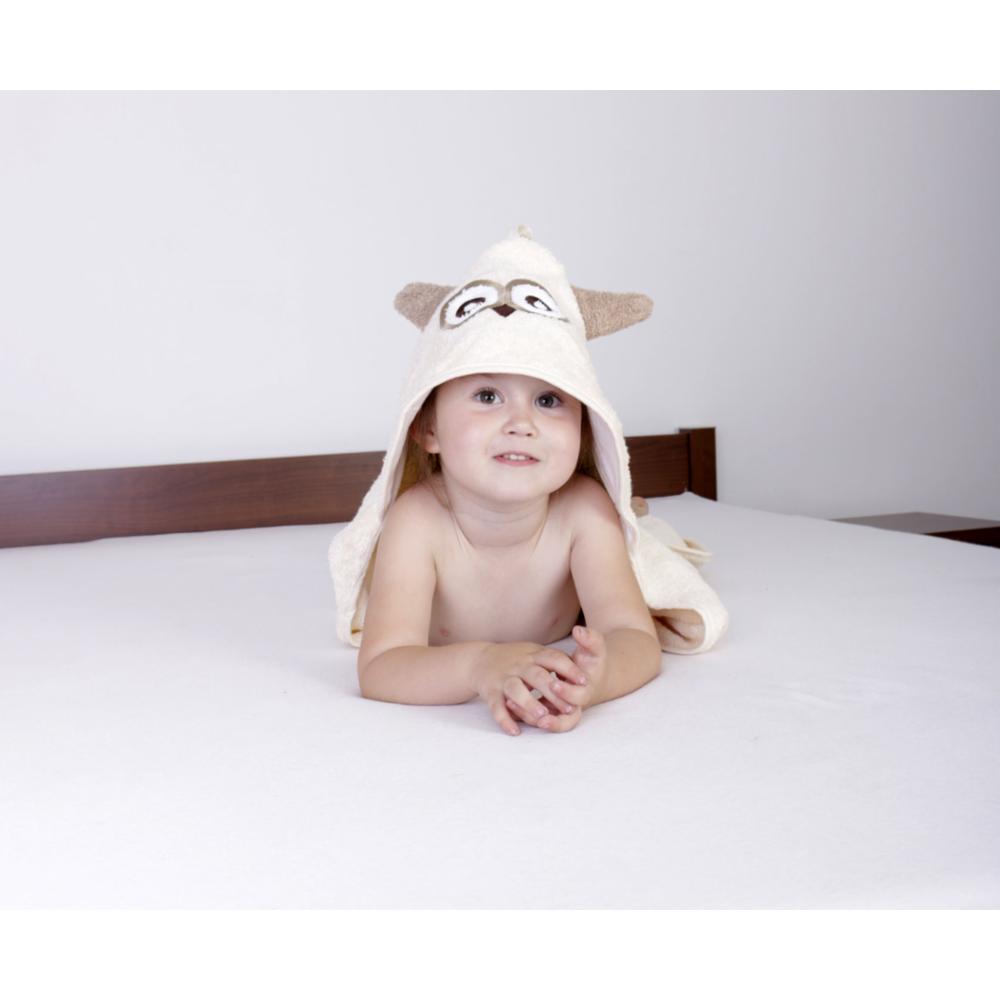 BM Handduk med huva Jimmy 80*80cm, Beige