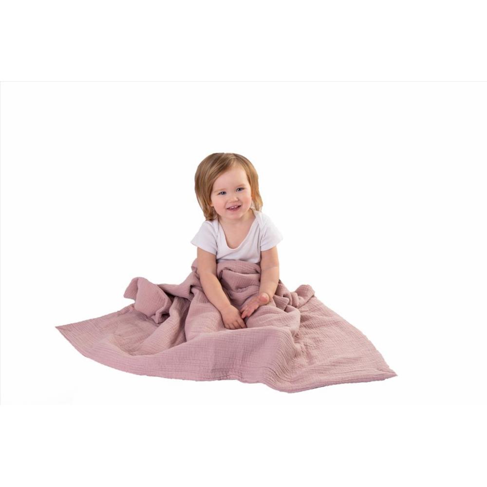 BabyMatex Muslin Kapalo/peite 80 x 120 cm - Vanha rosa