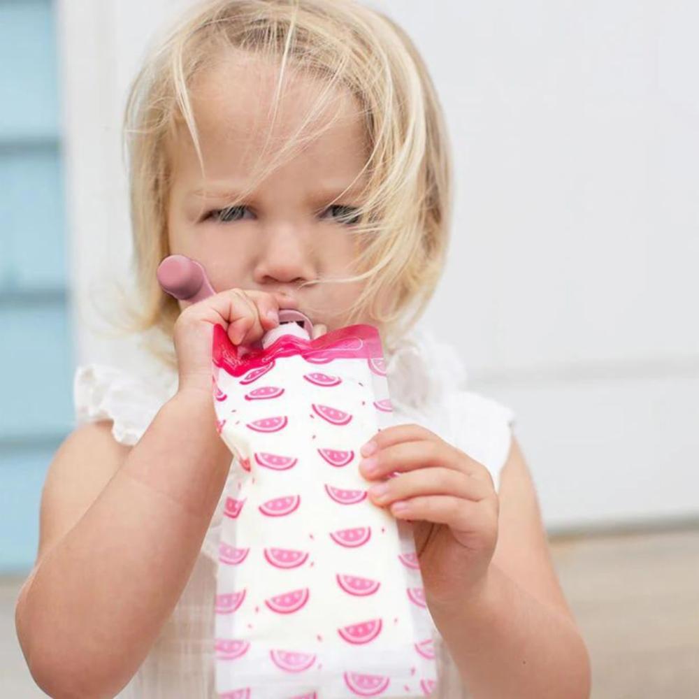 Cherub Baby Smoothie Pouch Spouts 2 pcs - Rose/Sand