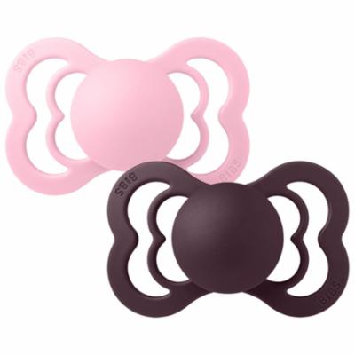 Bibs Supreme Symmetrinen Silikonitutti 2kpl 0-6kk - Baby Pink/Plum