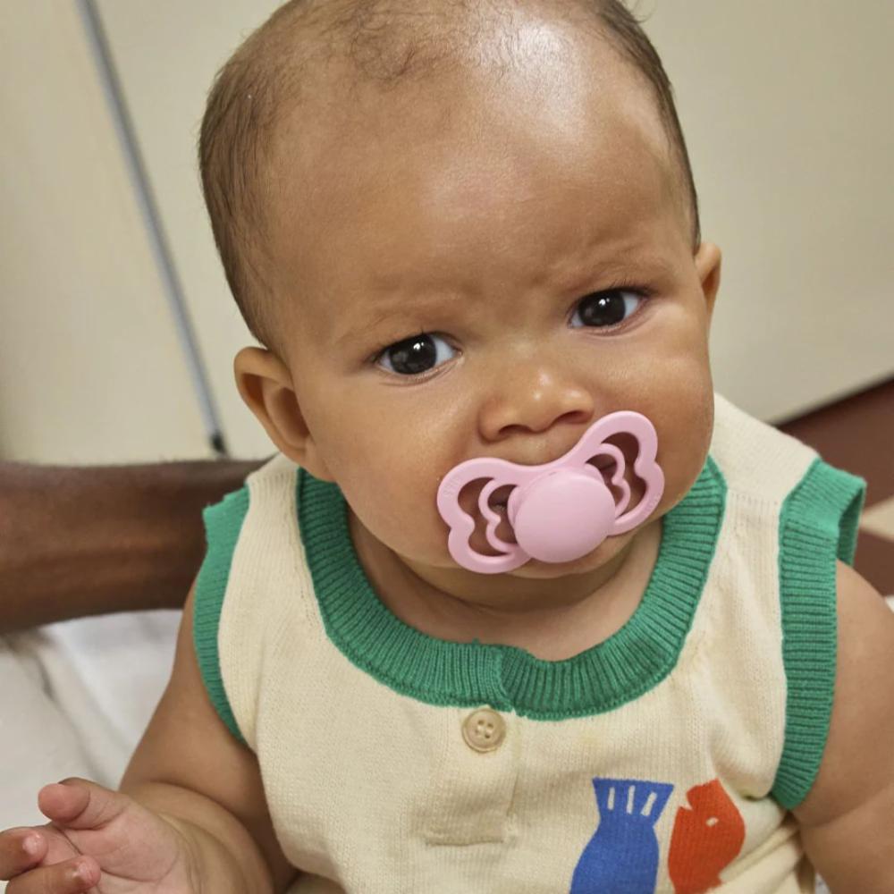 Bibs Supreme Symmetrinen Silikonitutti 2kpl 0-6kk - Baby Pink/Plum