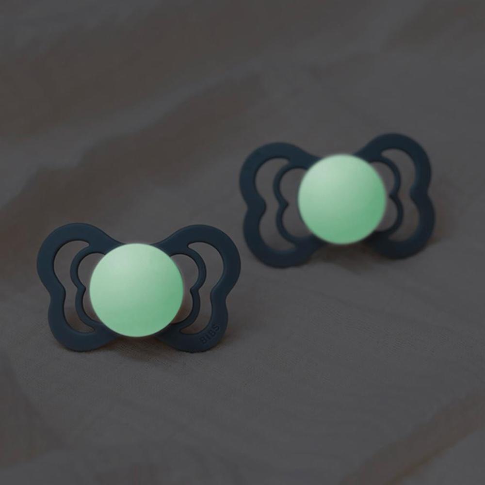 Bibs Supreme Silikoni 2kpl 0-6kk - Sage/Cloud GLOW