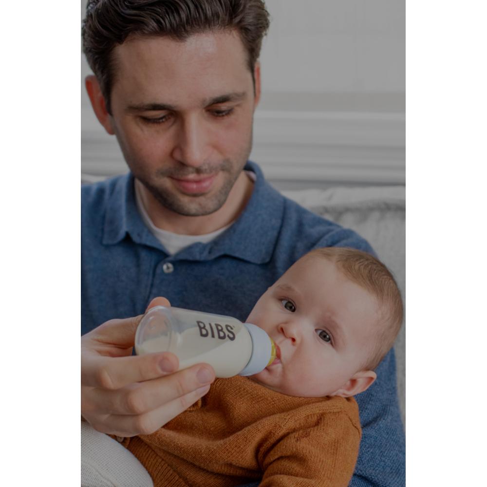 Bibs Tuttipullo lasi 110ml - Baby Blue