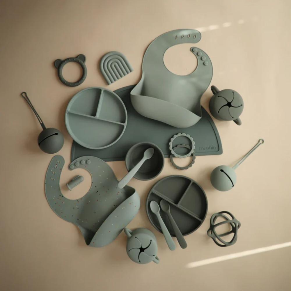 Mushie Silikoninen Välipalakuppi - Cambridge blue