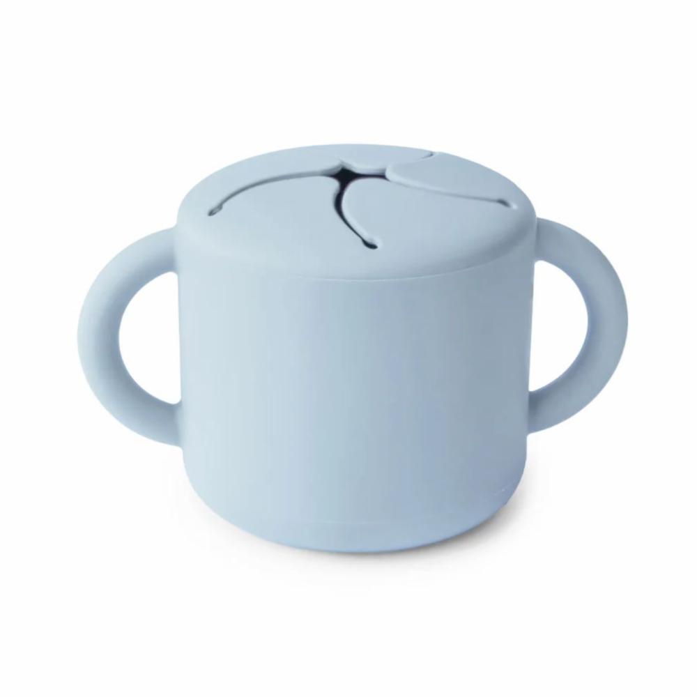 Mushie Silikoninen Välipalakuppi - Powder blue